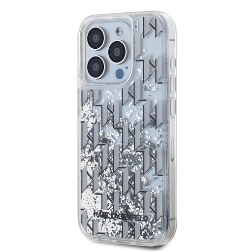 Apple iPhone 15 Pro Max Karl Lagerfeld Liquid Glitter Monogram Gradient futrola (Bijela) – KLHCP15XLKLGKCCH