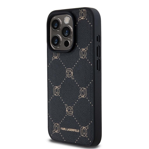 Apple iPhone 15 Pro Max Karl Lagerfeld PU Karl Heads Pattern MagSafe futrola (Crna) – KLHMP15XPGKHPHK