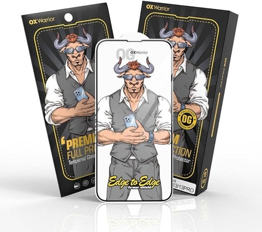 Apple iPhone 15 / 16 OX Warrior Mr. Boxer fleksibilan anti statički izdržljiv zaštitno staklo (Crna)