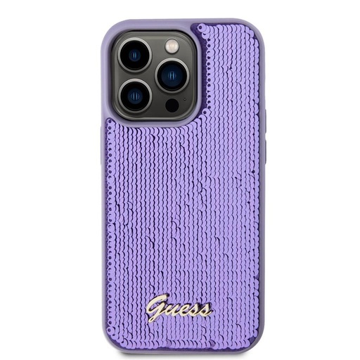 Apple iPhone 15 Pro Max Guess Sequin Script Logo futrola (Ljubičasta) - GUHCP15XPSFDGSU