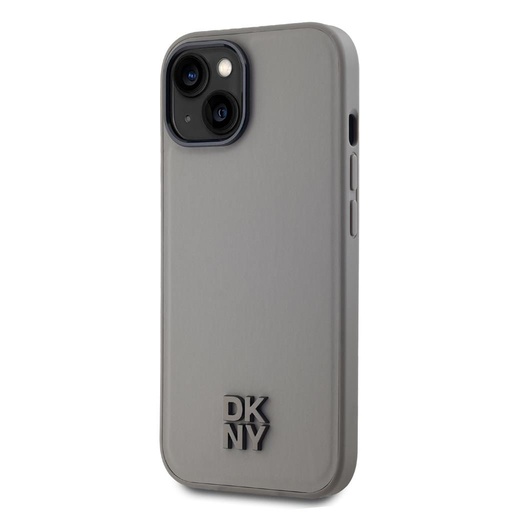 Apple iPhone 15 DKNY PU Leather Stack Logo Magsafe zaštitna maskica (Siva - DKHMP15SPSMCSLE)