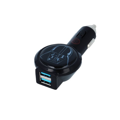 Star Wars VADER auto punjač (2xUSB port), crna