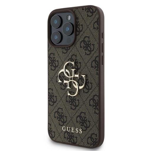 Apple iPhone 16 Pro Max Guess PU 4G Metal Logo futrola (Smeđa) - GUHCP16X4GMGBR