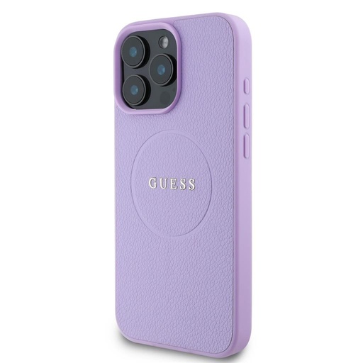 Apple iPhone 16 Pro Max Guess PU Grained Classic Logo MagSafe futrola (Ljubičasta) - GUHMP16XPGHSMMU