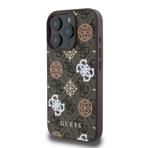 Apple iPhone 16 Pro Guess PU 4G Peony MagSafe futrola (Smeđa) - GUHMP16LP4PWPW