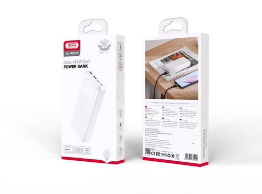 XO PB302 power bank 20000 mAh (Bijela) – digitalni zaslon