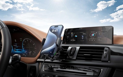 XO WX041 auto držač bežični s punjenjem (Crna) – 15W, dvostruki karos s ventilacijskom rešetkom pričvršćivanje