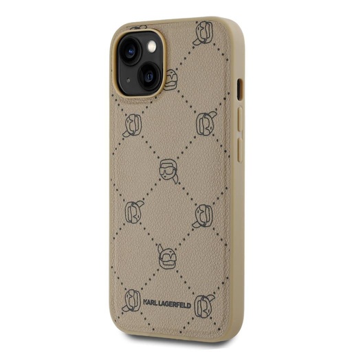 Apple iPhone 14 Karl Lagerfeld PU Karl Heads Pattern MagSafe futrola (Bež) – KLHMP14SPGKHPHE