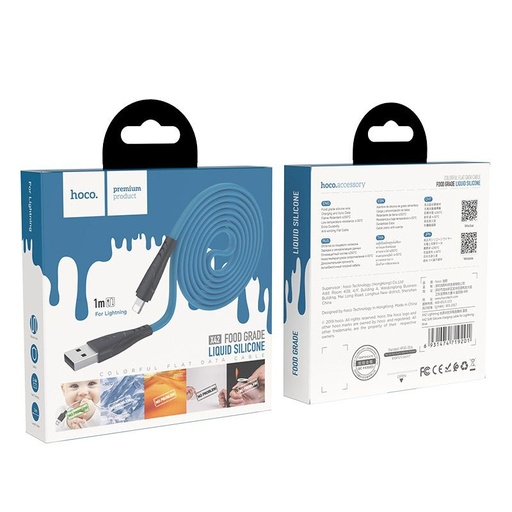 Hoco X42 lightning kabel, silikonski, 1m, plava