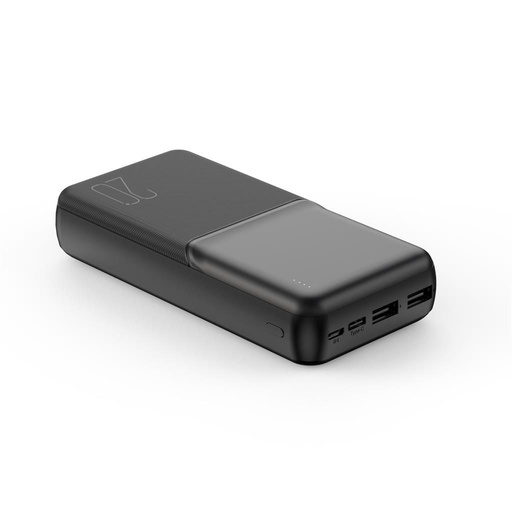 XO PR252 power bank 20000mAh (crna) – LED zaslon, 2×USB izlaz, Type-C i microUSB ulaz