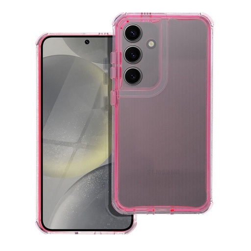Samsung Galaxy S25 Matrix Proziran silikonski zaštitna maskica (Ružičasta)