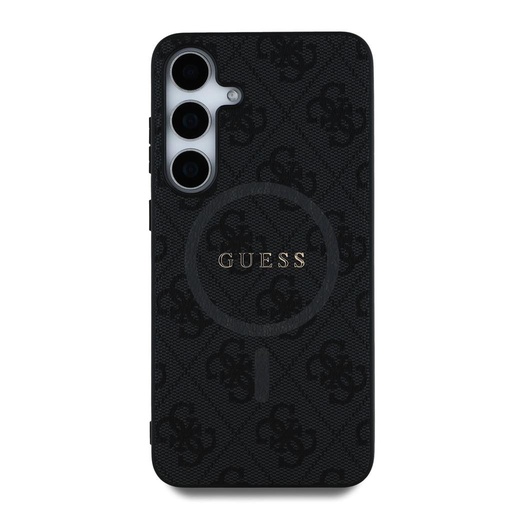 Samsung Galaxy S25 Guess PU Leather 4G Colored Ring MagSafe futrola (Crna) - GUHMS25SG4GFRK