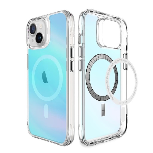 Apple iPhone 15 TOKO Pure rainbow magsafe zaštitna maskica (Plava)