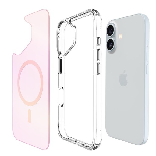 Apple iPhone 16 TOKO Pure rainbow magsafe zaštitna maskica (Ružičasta)