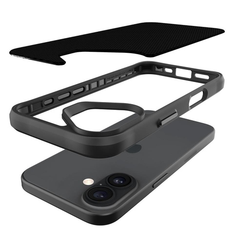 Apple iPhone 16 TOKO Carbon fiber zaštitna maskica (Crna)