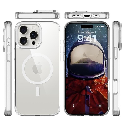 Apple iPhone 16 Pro Max TOKO Apex capsule magsafe zaštitna maskica (Srebrna)