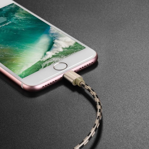 Borofone BX24 lightning kabel, tkanina, 1m, zlatna