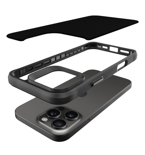 Apple iPhone 16 Pro TOKO Carbon fiber zaštitna maskica (Crna)