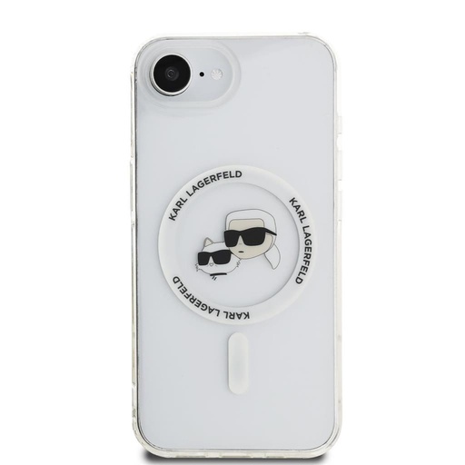 Apple iPhone 16e Karl Lagerfeld IML K&CH Heads Metal Frame MagSafe futrola (Proziran) – KLHMPSE4HLSKCH