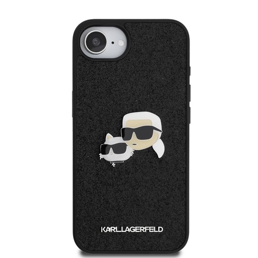 Apple iPhone 16e Karl Lagerfeld Fixed Glitter Metal K&CH futrola (Crna) – KLHCPSE4PFGKCPK