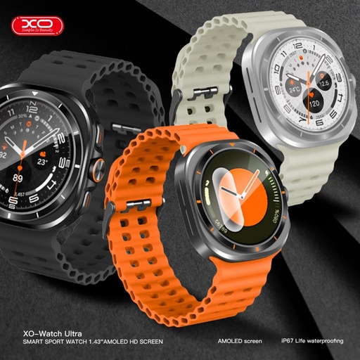 XO Watch Ultra AMOLED pametni sat (Narančasta) – sportski sat, prihvaćanje poziva, velik svjetline zaslon