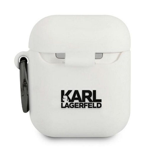 Apple AirPods Karl Lagerfeld silikonska futrola Choupette (Bijela) – KLACA2SILCHWH