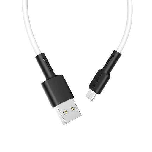 Borofone BX31 microUSB kabel, silikonski, 5A, 1m, Crna