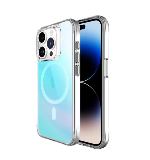 Apple iPhone 15 Pro TOKO Pure rainbow magsafe zaštitna maskica (Plava)
