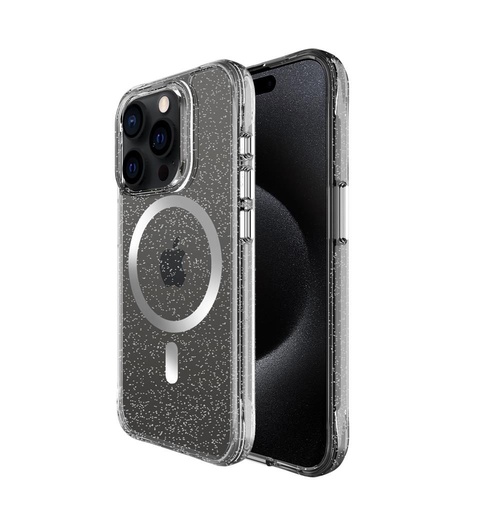 Apple iPhone 15 Pro TOKO Pure Glitter MagSafe zaštitna maskica (Srebrna)