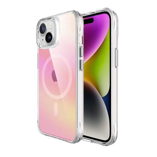 Apple iPhone 15 TOKO Pure rainbow magsafe zaštitna maskica (Ružičasta)
