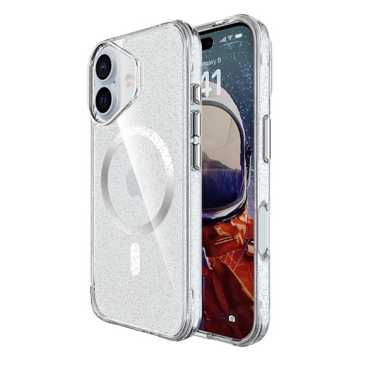Apple iPhone 16 TOKO Pure Glitter MagSafe zaštitna maskica (Srebrna)