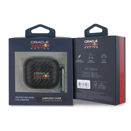 Apple AirPods 4 Crvena Bull PU Carbon futrola AirPods 4 (Crna) - RBA4PUCAILK