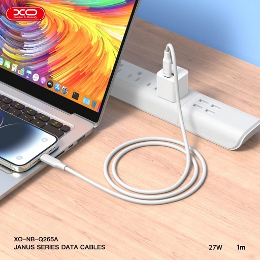 XO NB265 USB – USB-C kabel (Bijela) - 1,0 m - 2.4A