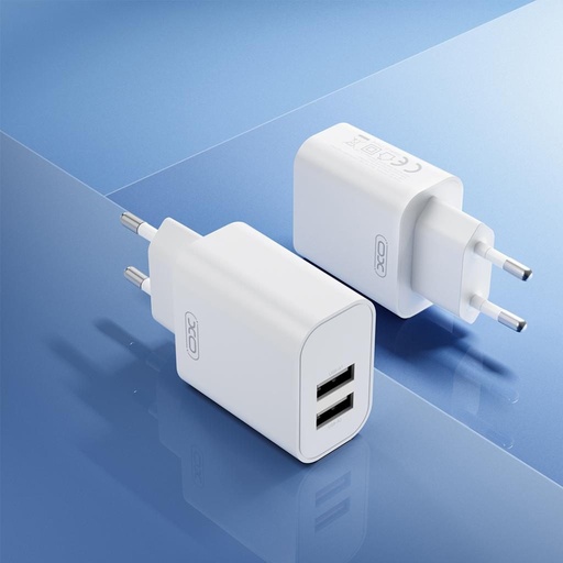 XO CE34 zidni punjač 2×USB 2.4A (Bijela)