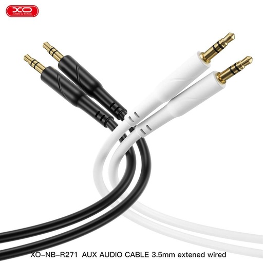 XO NB-R271 audio kabel 3,5 mm - 3,5 mm egyenes (Bijela) - 1m