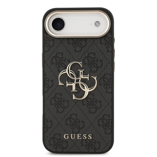 Guess PU Leather 4G Metal Logo Zlatna Frame futrola iPhone Air (Crna)