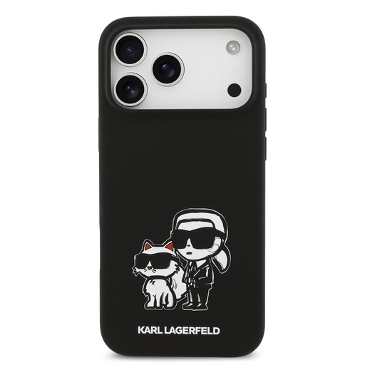 Karl Lagerfeld Liquid Silicone K&CH Sketch MagSafe futrola iPhone 17 Pro Max (Crna)