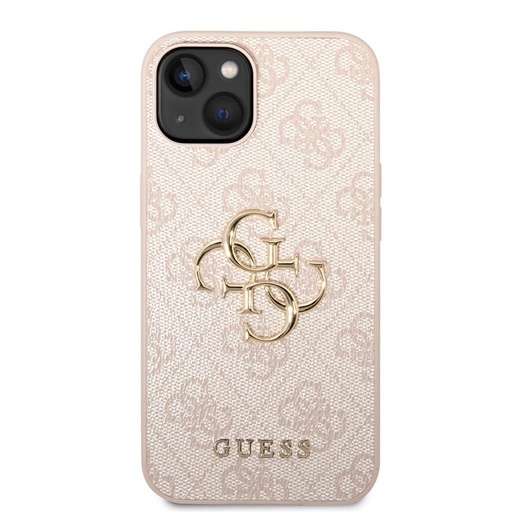 Guess PU 4G Metal Logo futrola iPhone 15 (Ružičasta)