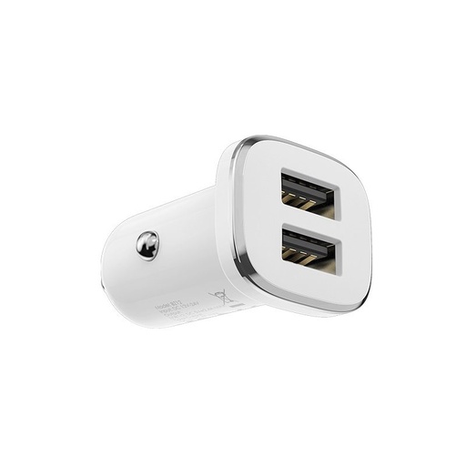 Borofone BZ12 auto punjač (2xUSB port), 5V 2,4A, bijela