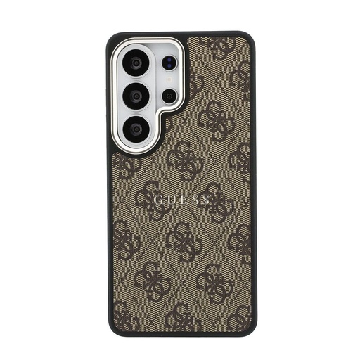 Guess PU Leather 4G Zlatna Frame Magnetic Samsung Galaxy S26 Ultra (Smeđa)
