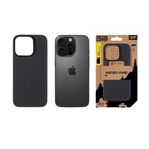 Apple iPhone 16 Pro Tactical MagForce Aramid MagSafe zaštitna maskica (Crna)