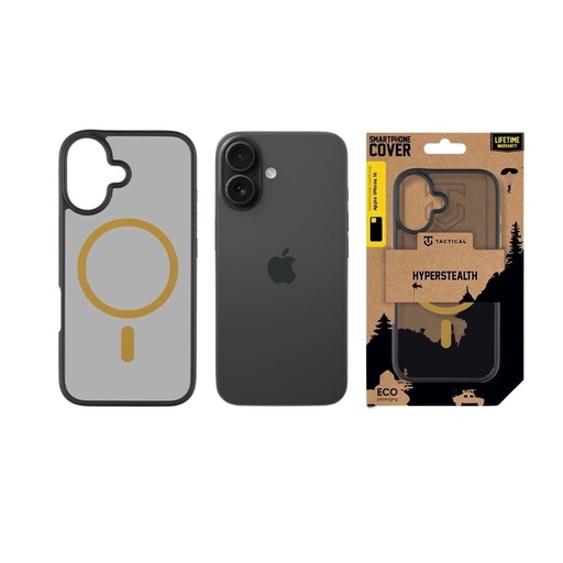 Apple iPhone 16 Tactical MagForce Hyperstealth 2.0 zaštitna maskica (Crna - Žuta)