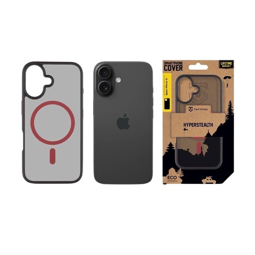 Apple iPhone 16 Tactical MagForce Hyperstealth 2.0 zaštitna maskica (Crna - Crvena)