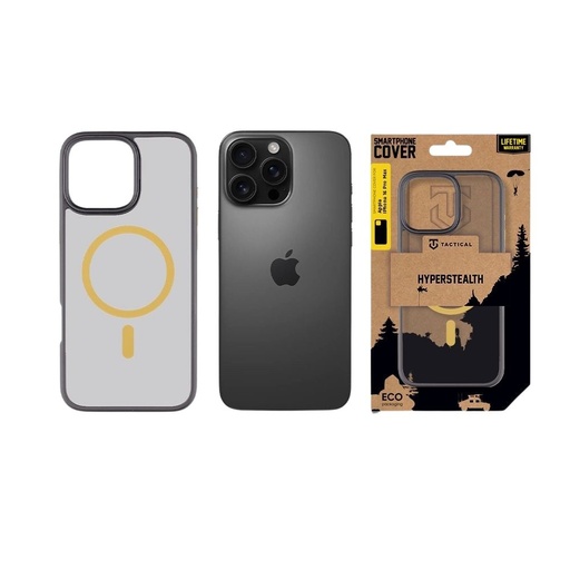 Apple iPhone 16 Pro Max Tactical MagForce Hyperstealth 2.0 zaštitna maskica (Crna - Žuta)