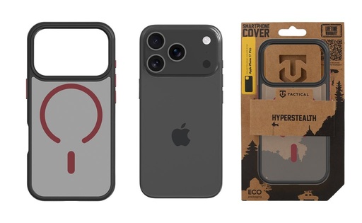 Apple iPhone 17 Pro Tactical MagForce Hyperstealth 2.0 zaštitna maskica (Crna - Crvena)