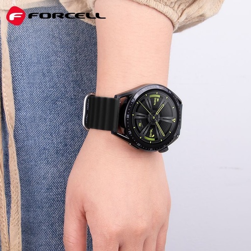 Forcell F-Design FS01 silikonski remen Samsung Galaxy Watch 20 mm (Crna)