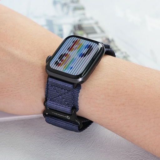 Forcell F-Design FA05 nylon s čičak trakom remen Apple Watch 38 / 40 / 41 mm (Plava)