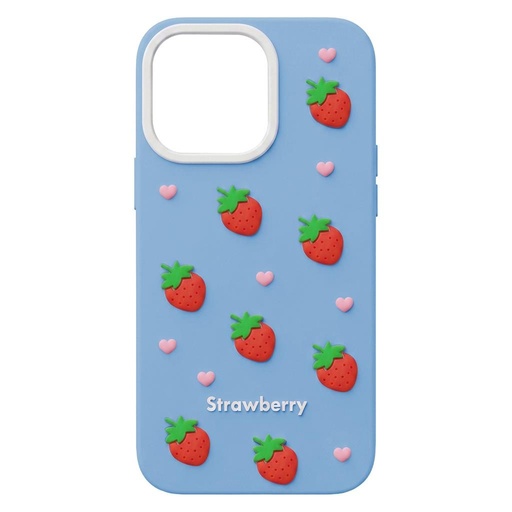 Apple iPhone 13 / iPhone 14 / iPhone 15 Strawberry zaštitna maskica (Plava)