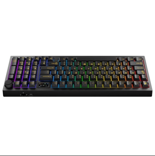 AVAX GM03 PRO 98% Gasket RGB Tri-mode mehanički tipkovnica (Crna) - Gateron žuta prekidač, hrvatski raspored