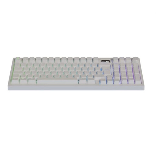 AVAX GM03 PRO 98% Gasket RGB Tri-mode mehanički tipkovnica (Bijela) - Gateron žuta prekidač, hrvatski raspored